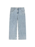 Unisex Vintage Wash Straight Leg Jeans