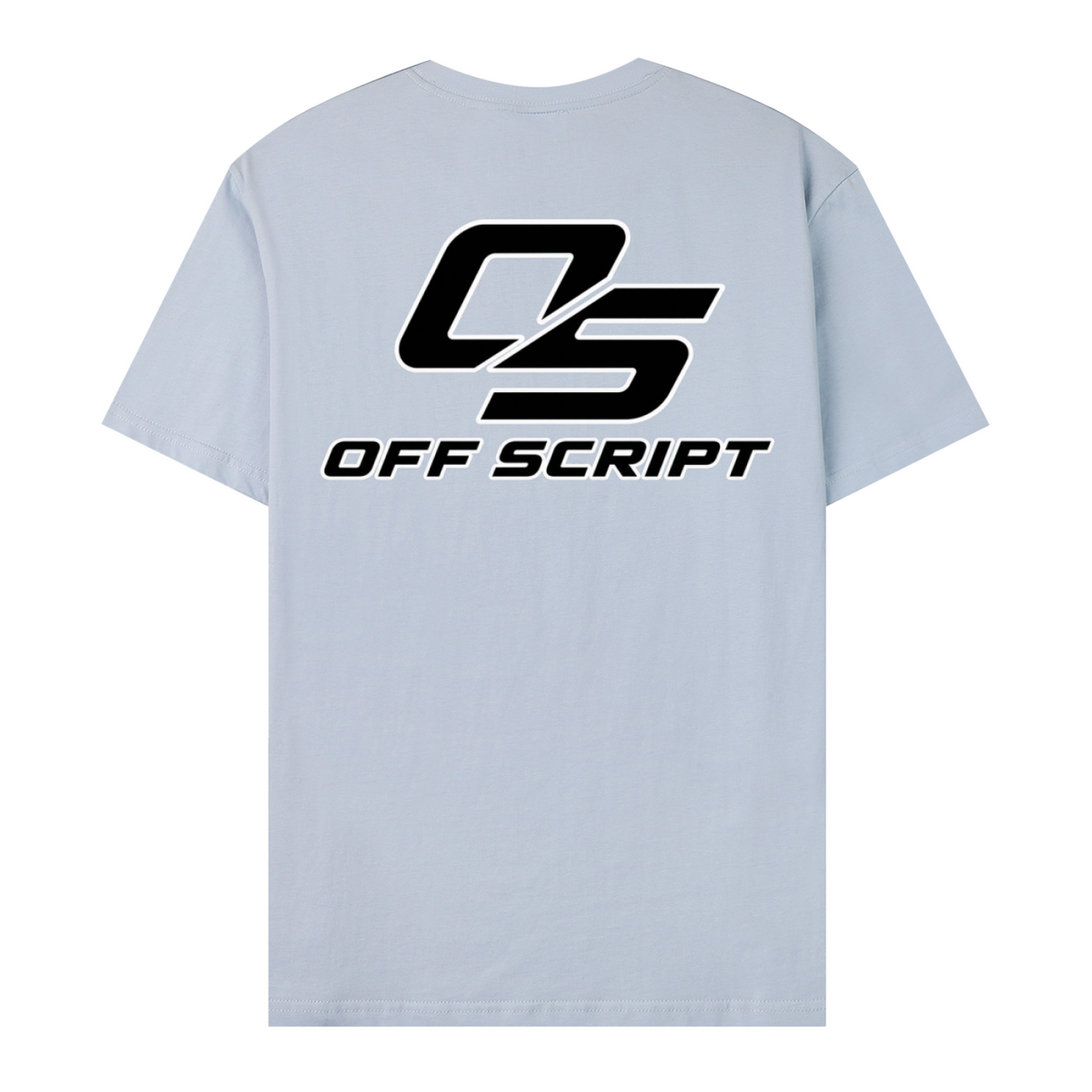 One Nation Essential Cotton T-Shirt - Sky Blue back 3D mockup