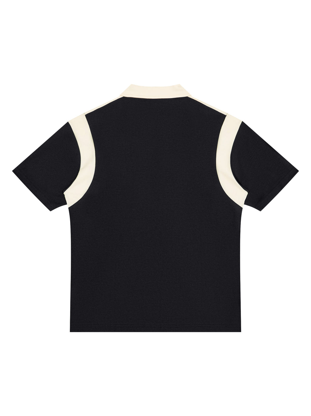 Unisex Color Block Quarter Zip Polo Shirt