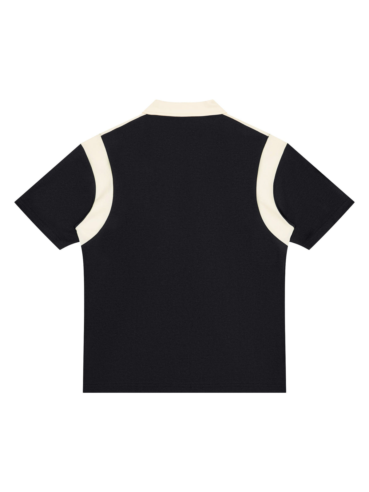 Unisex Color Block Quarter Zip Polo Shirt