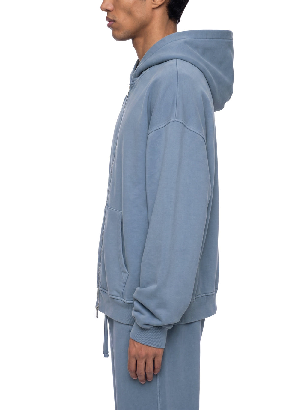 Unisex Vintage Wash Full Zip Boxy Hoodie
