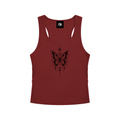 Celestial Butterfly Ruched Cropped Tank Top
