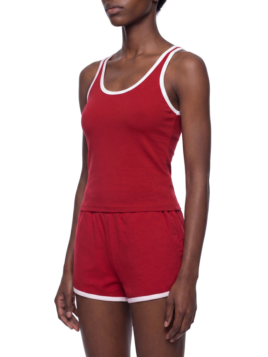 Women's Color Block Cropped Tank Top