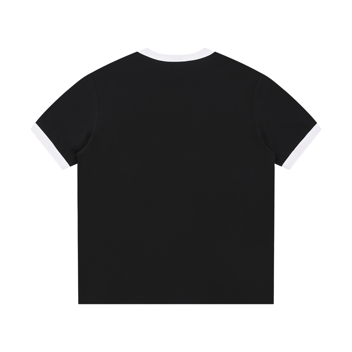 Unisex Contrast-Edge Ribbed Crewneck T-Shirt gallery view