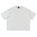 White Unisex Washed Rolled-Hem Half-Sleeve T-Shirt front view