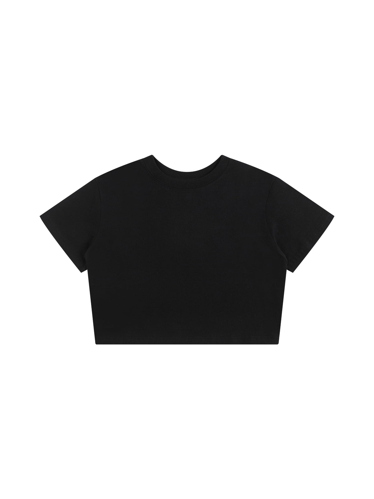 Black Women’s 200 GSM Seamless Baby T-Shirt front view