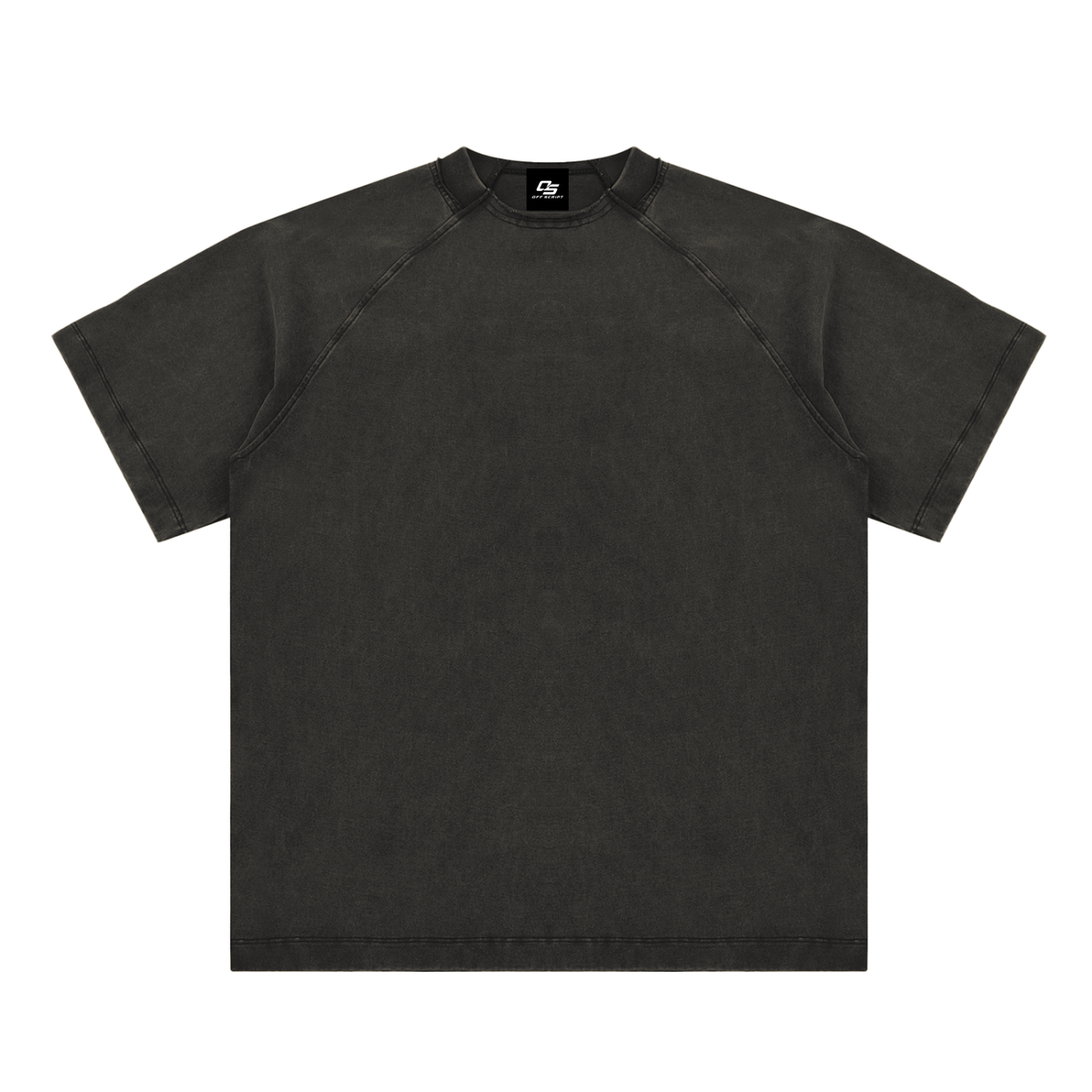 Dusk Black Unisex vintage-washed raglan cotton T-shirt front view