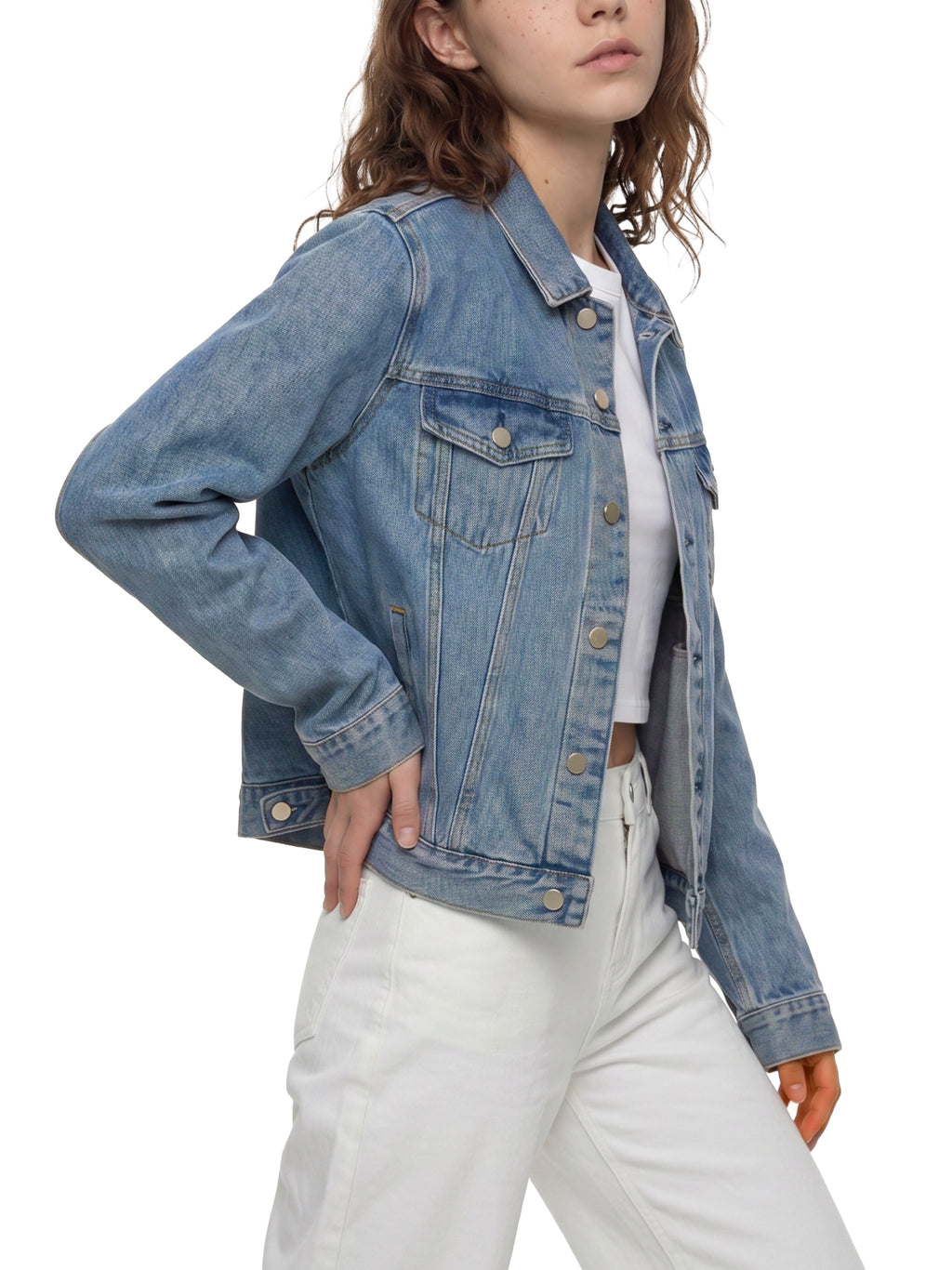 Unisex Vintage Wash Denim Jacket