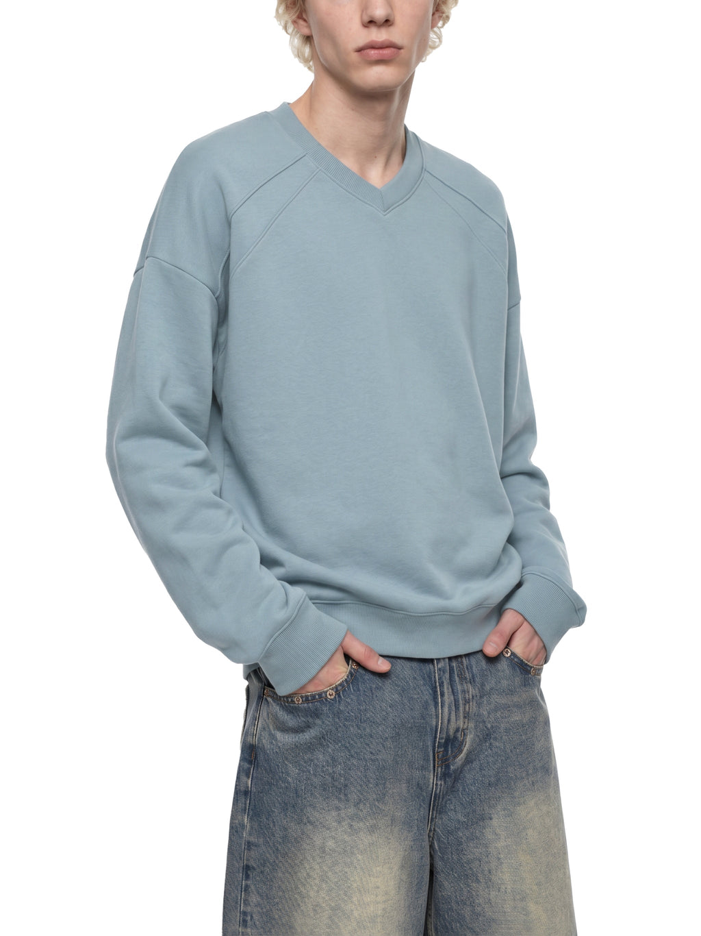 Unisex Oversized V-Neck Sweatshirt