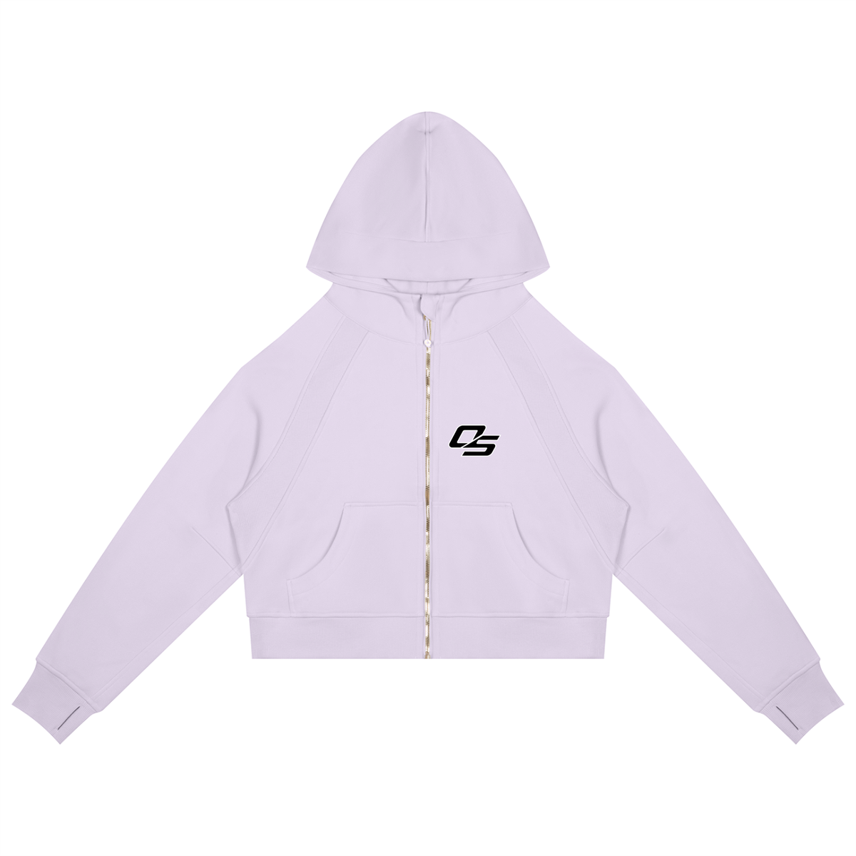 Women’s Cropped Zip-Through Hoodie
