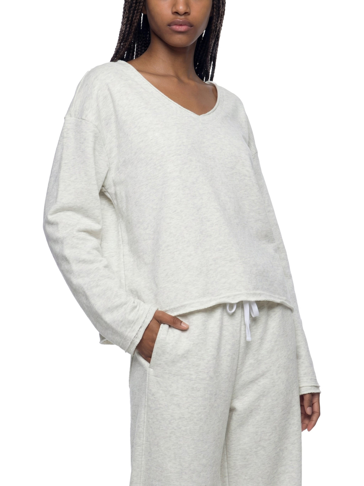Women's Raw Hem Long Sleeve T-Shirt
