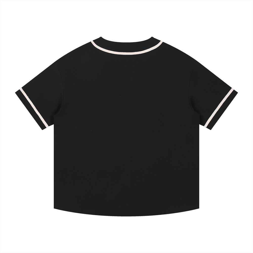 Unisex Contrast Piped Button-Up Jersey gallery view