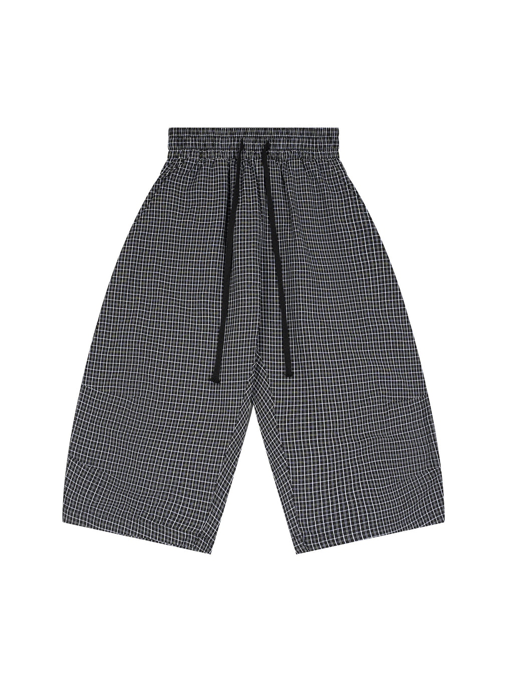 Unisex Plaid Loose Capri Shorts