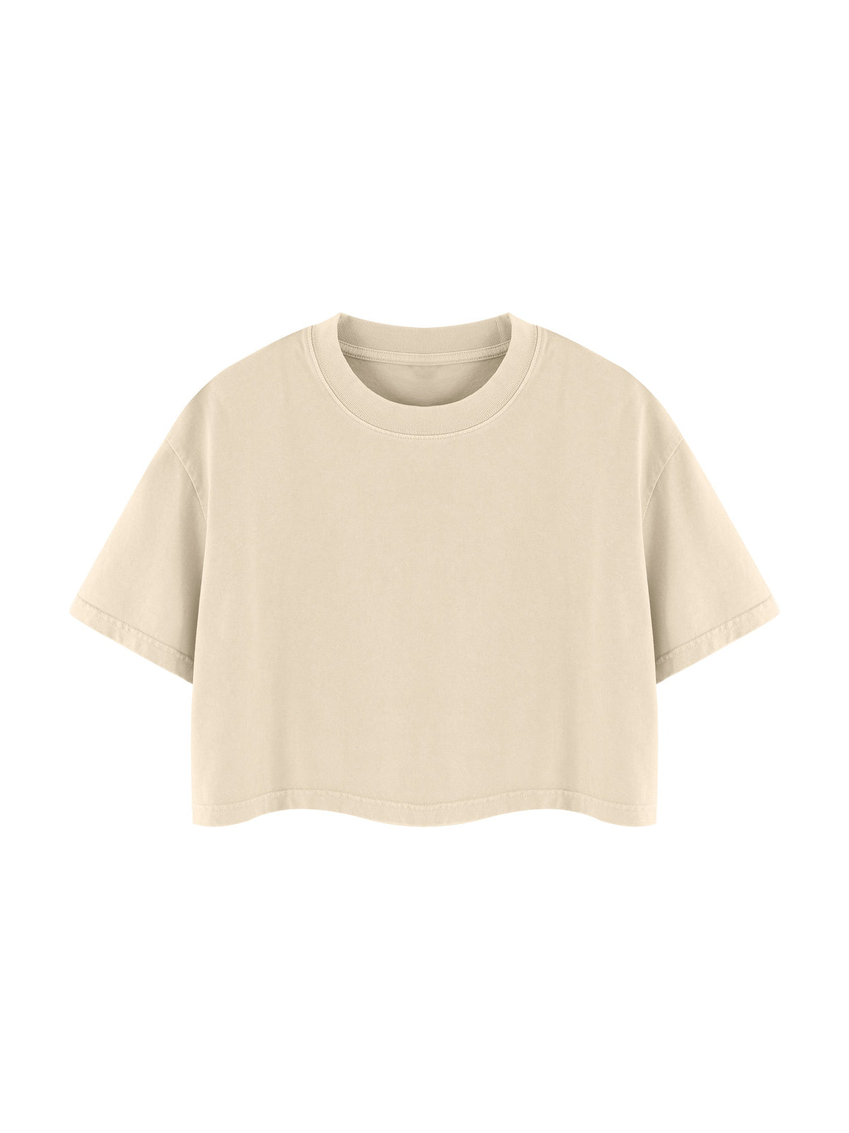 Women's Mineral Wash Cotton Crop T-Shirt