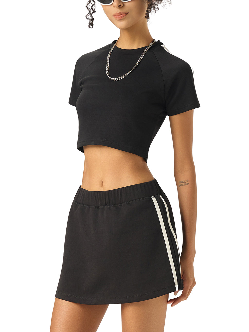 Women’s Taped Cooling Performance Crop Top gallery view