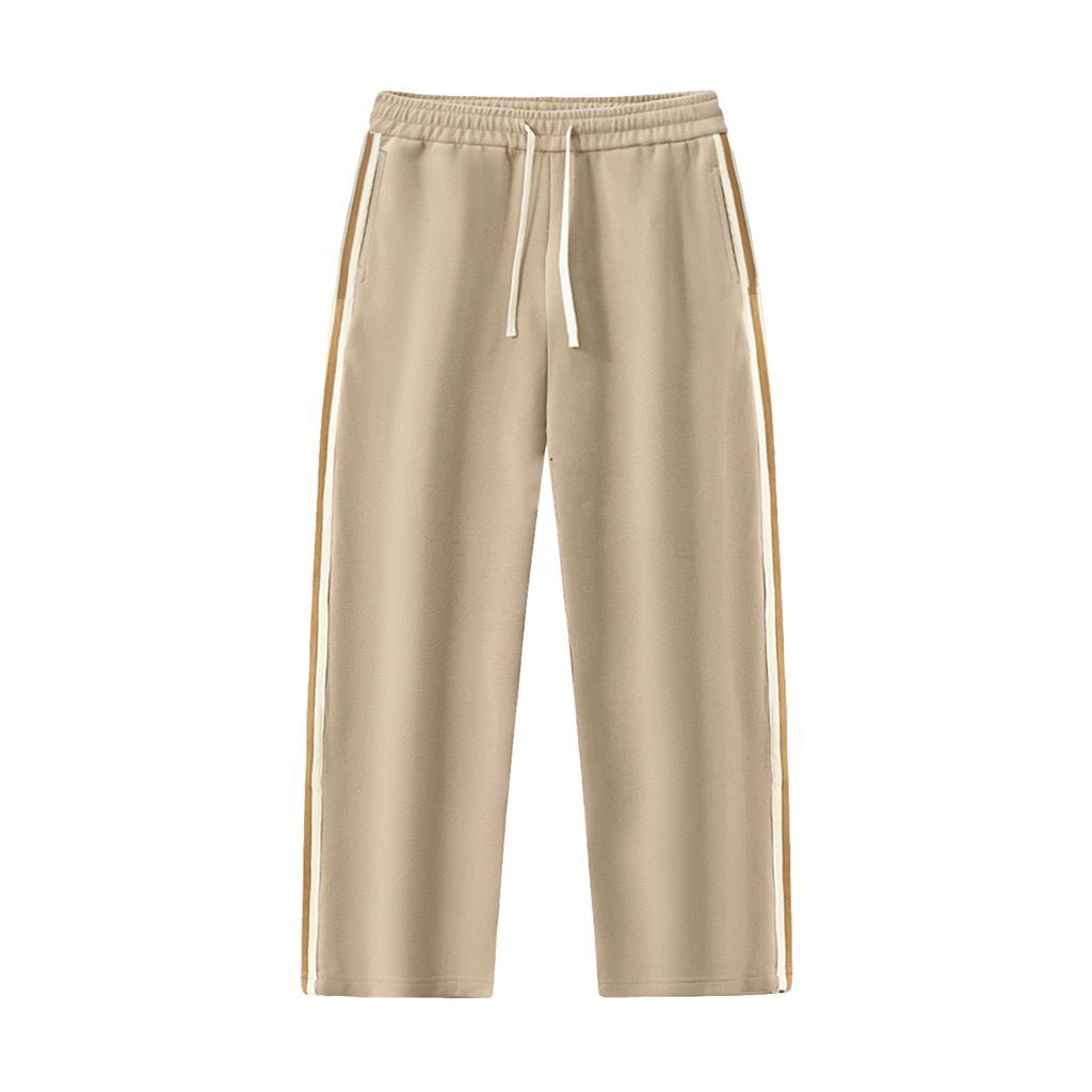 Contrast Side-Stripe Straight-Leg Pants V2