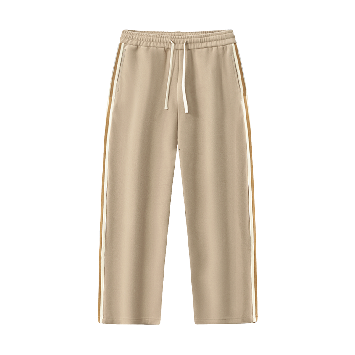 Contrast Side-Stripe Straight-Leg Pants V2