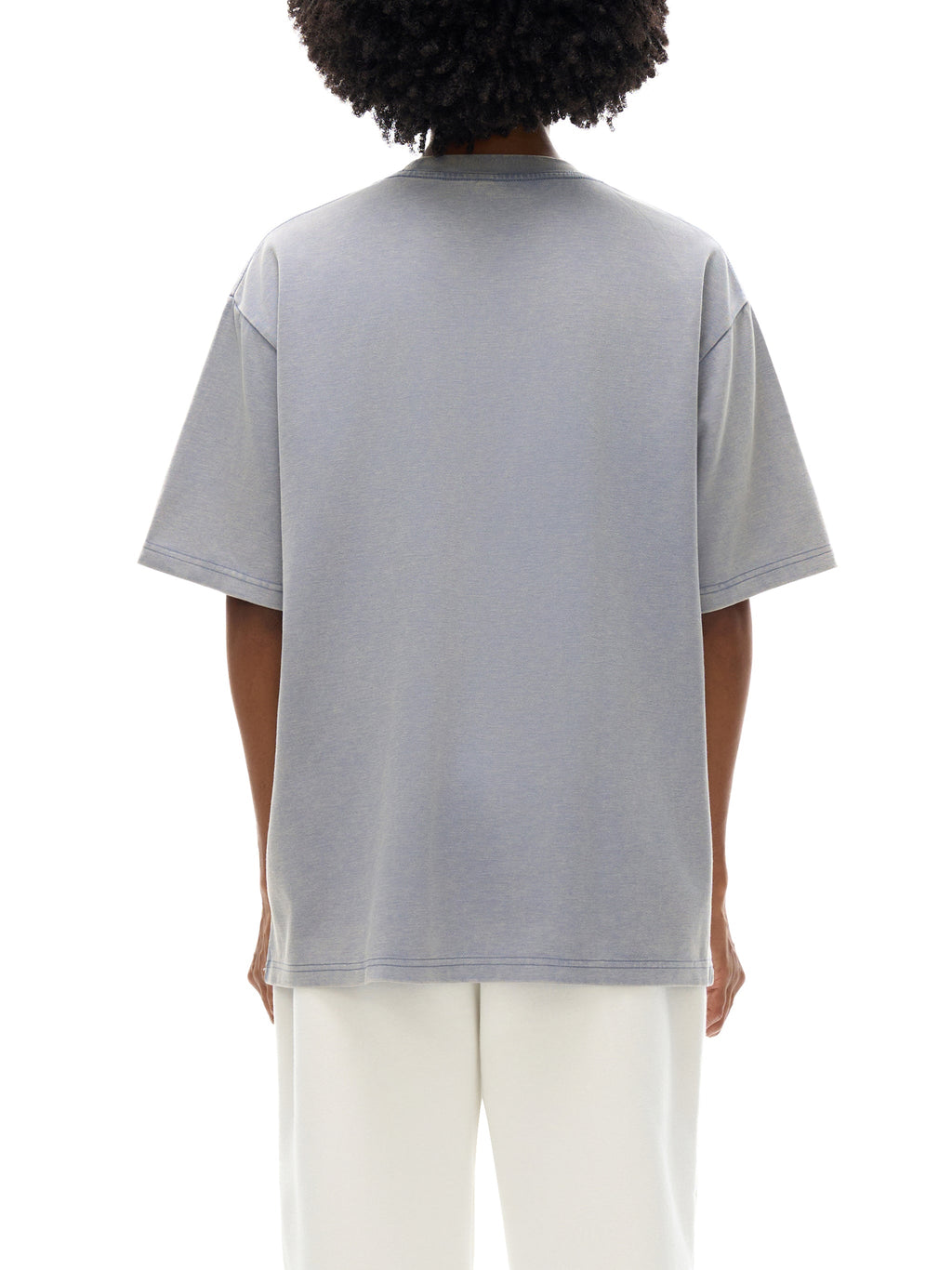 Unisex bamboo slub snow-washed T-shirt lifestyle view