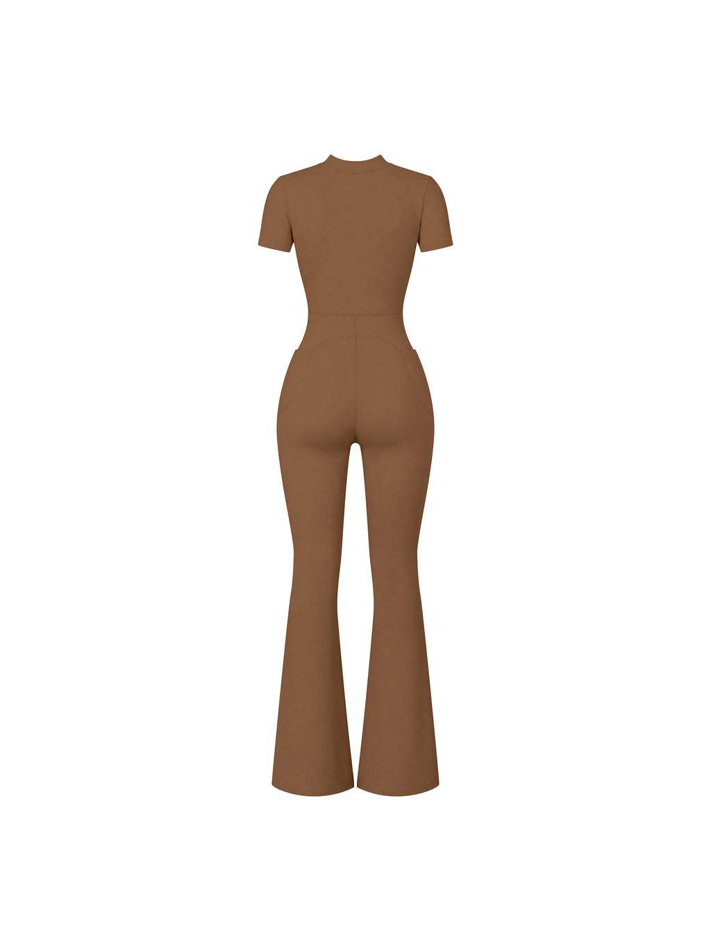 Women’s Tight Flared Leg Quarter-Zip Jumpsuit