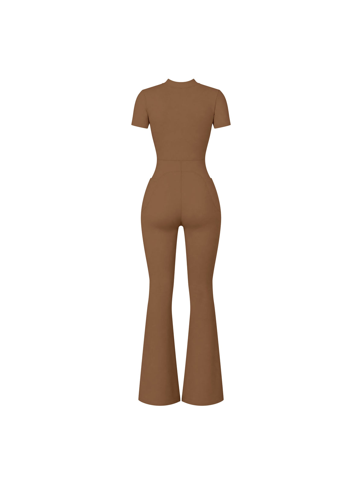 Women’s Tight Flared Leg Quarter-Zip Jumpsuit