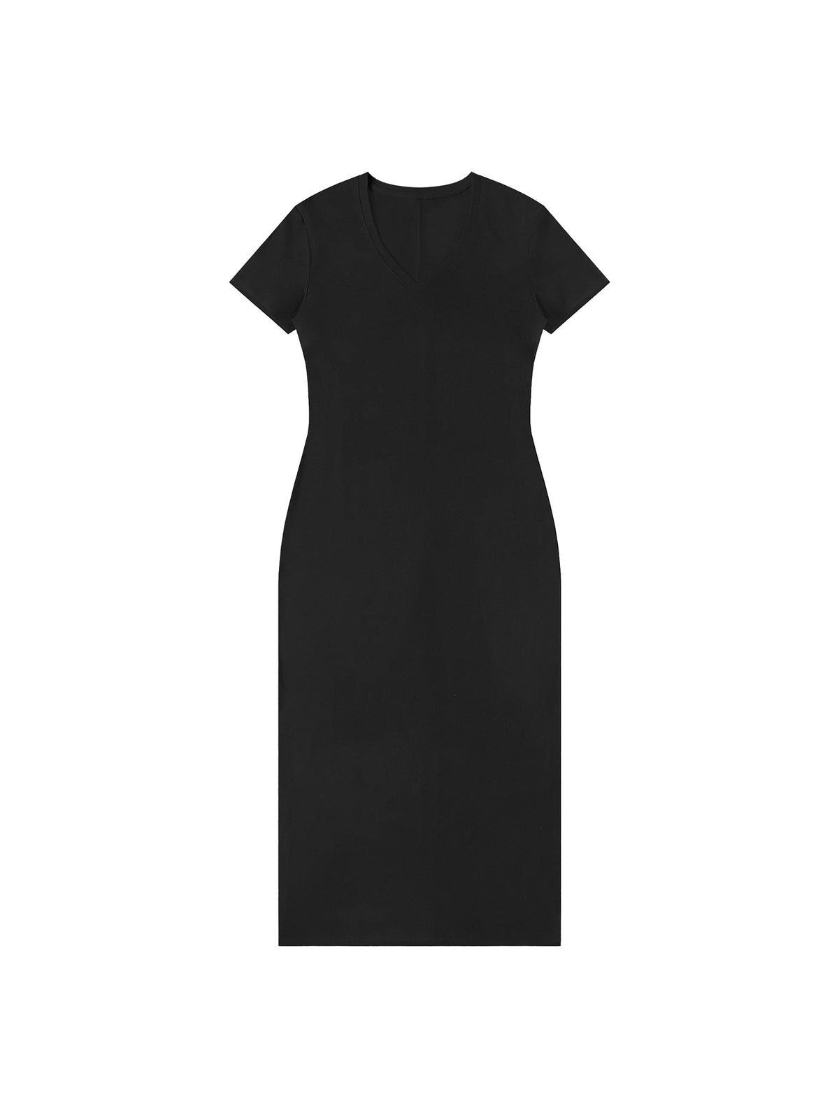 Women's V-Neck Short Sleeve Maxi Dress
