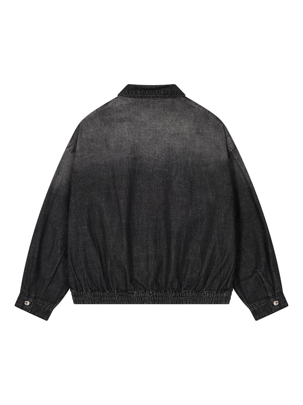 Unisex Vintage Wash Full-Zip Denim Jacket