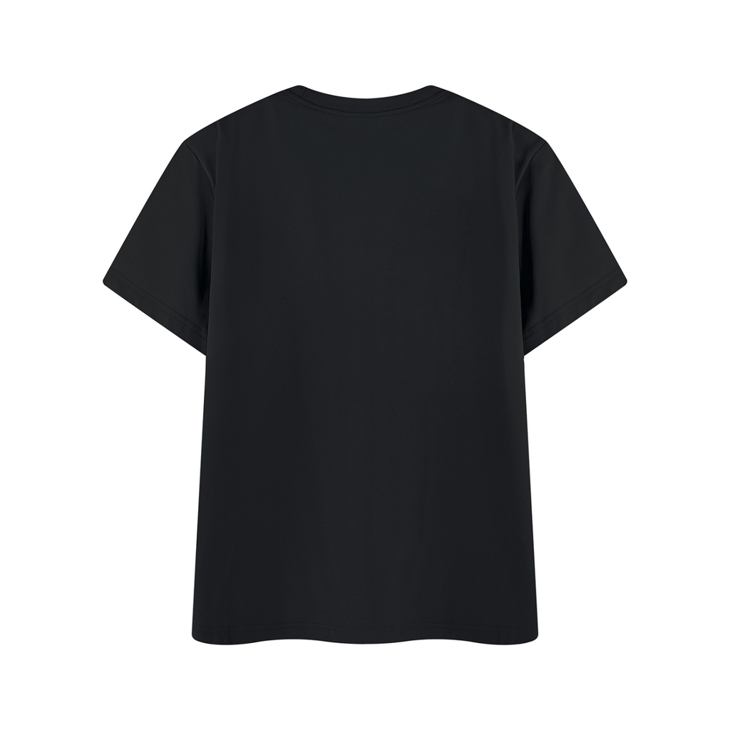 Unisex Regular Fit Crewneck T-Shirt – Black back 3D mockup