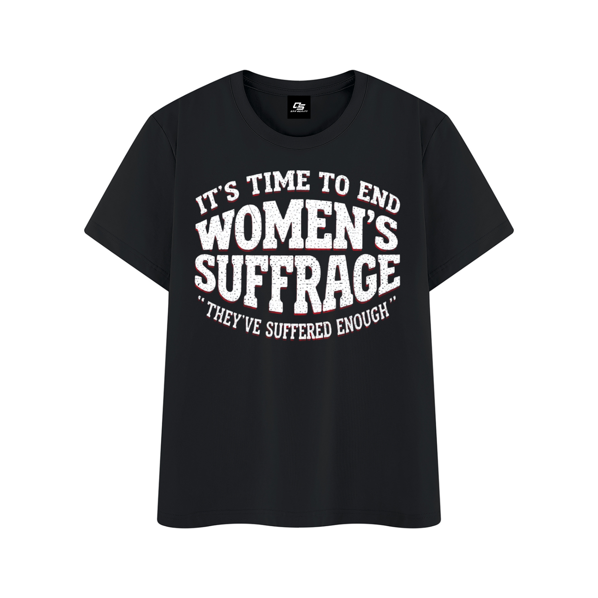Unisex Regular Fit Crewneck T-Shirt – Black front 3D mockup