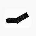 Men Black Pattern Premium Cotton Blend Mens Crew Socks 6-11 Comfort