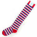 Premium Cotton Stripe Womens Knee High Socks Kids Party Costume Rainbow Socks