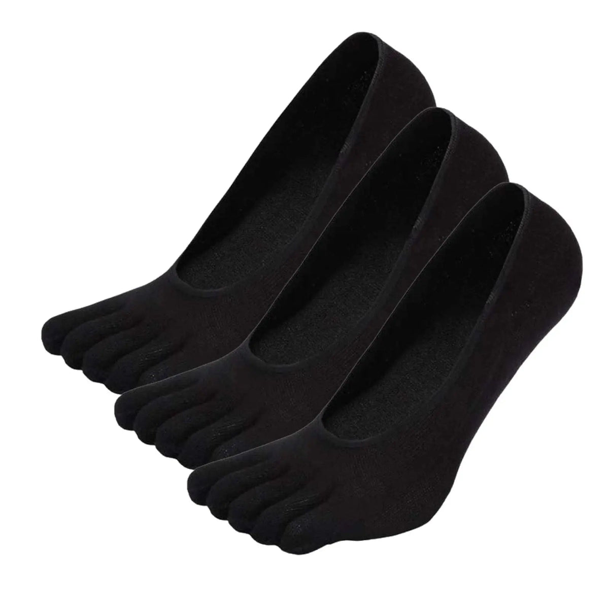 Womens Mens 3 Pairs Toe Sockettes No Show Five Fingers Cotton Socks