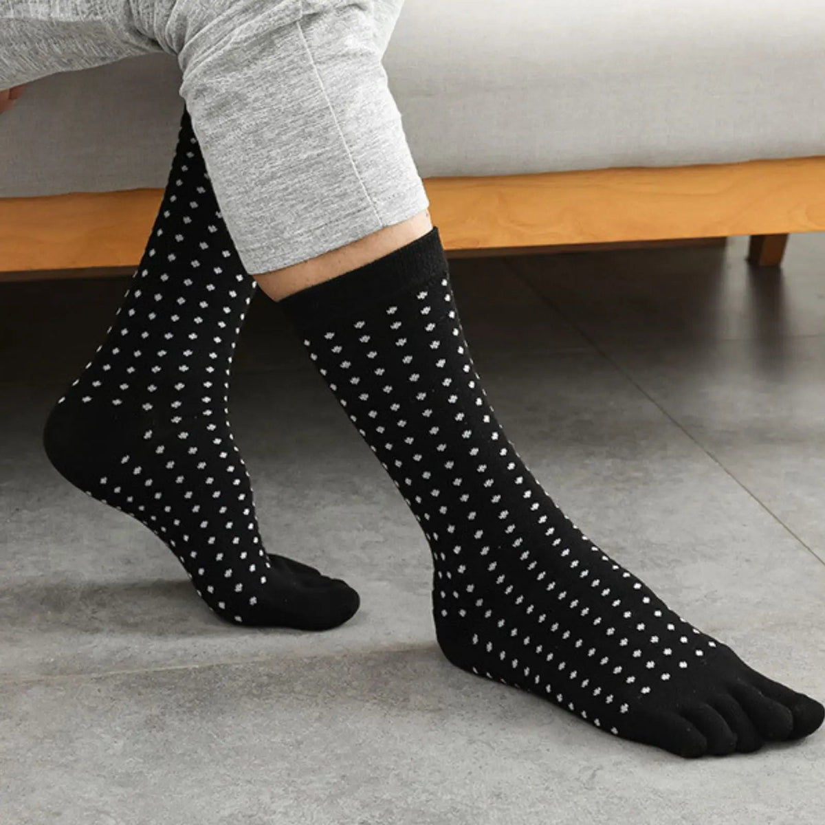 Casual Black Diamond Toe Socks Gift Box