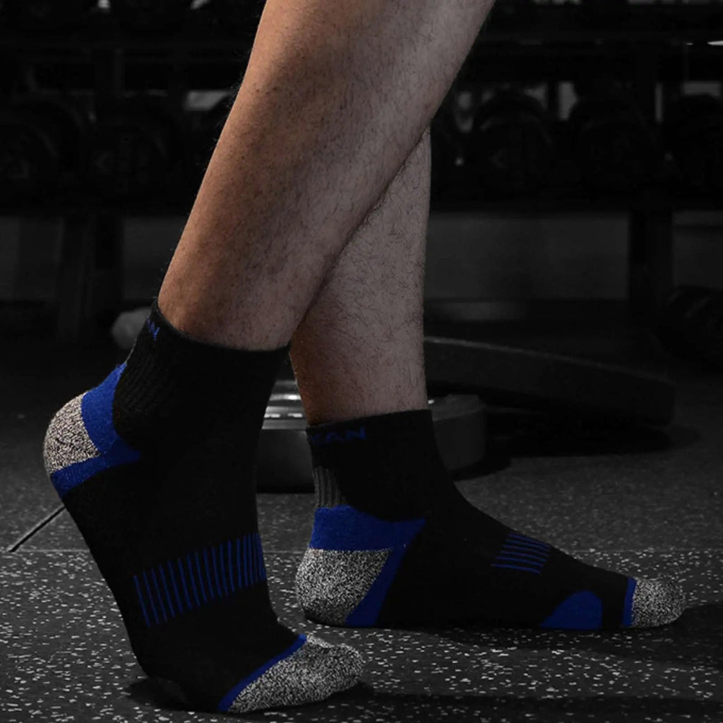 Pantsnsox 6 Pairs Cushioned Athletic Ankle Work Socks