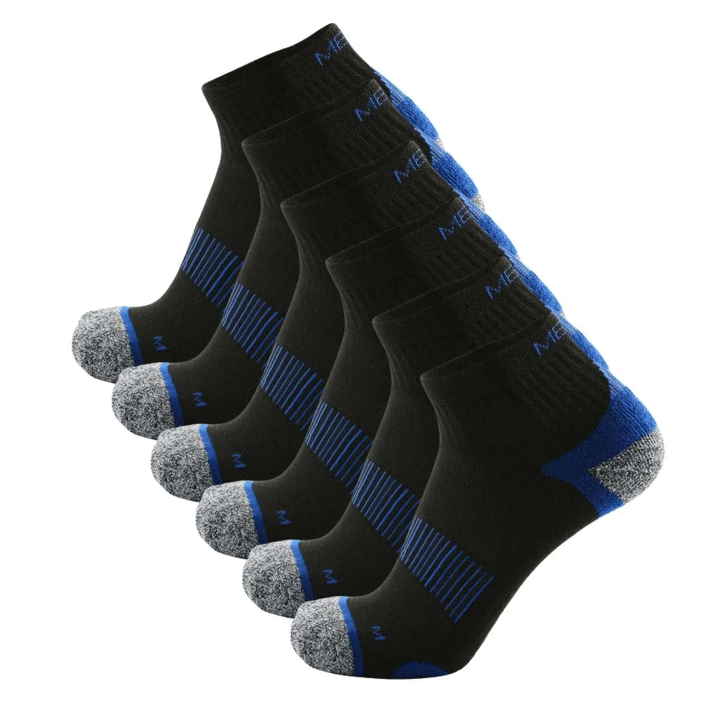 Pantsnsox 6 Pairs Cushioned Athletic Ankle Work Socks
