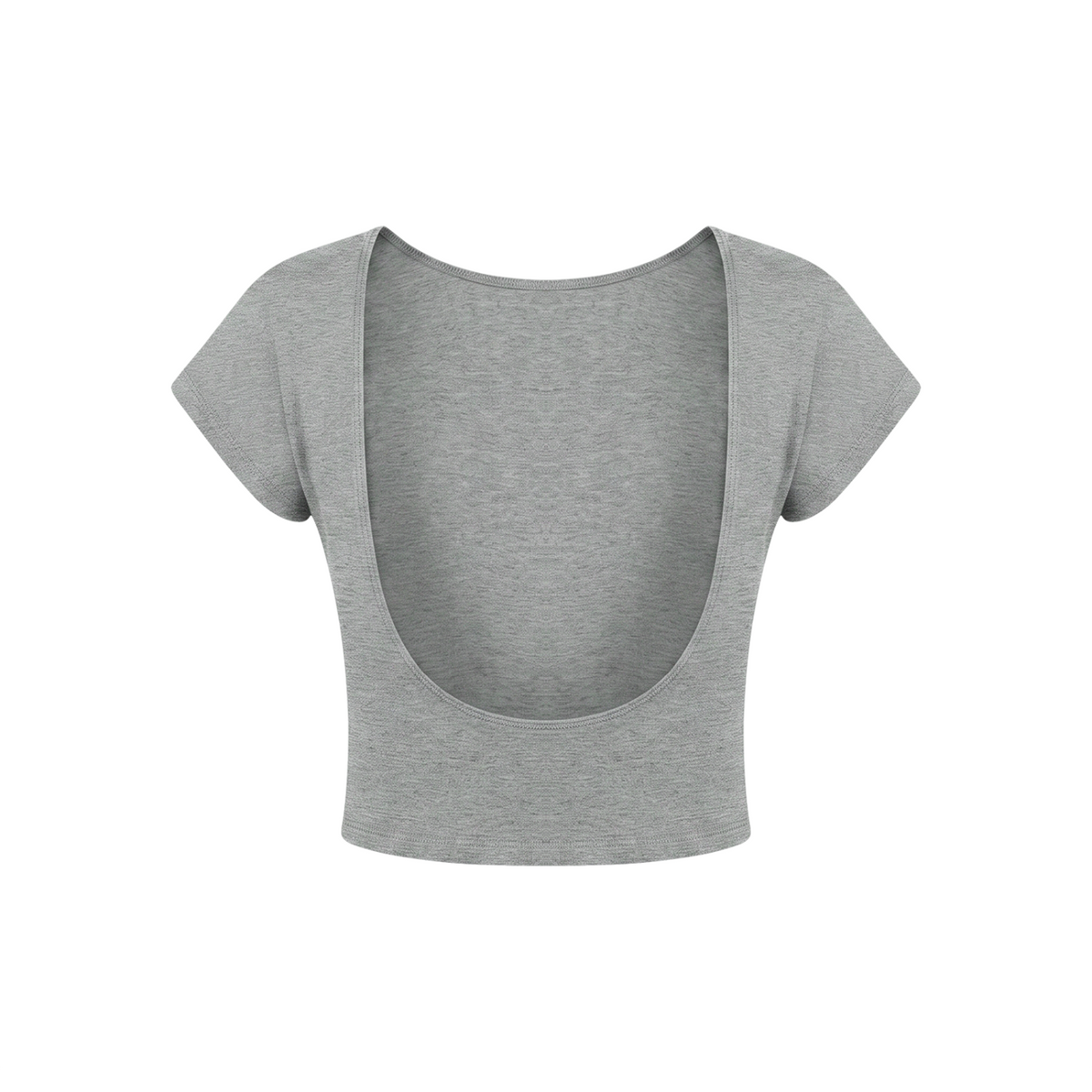 Guardian Angel Women's Open-Back T-Shirt - Flower Gray back 3D mockup