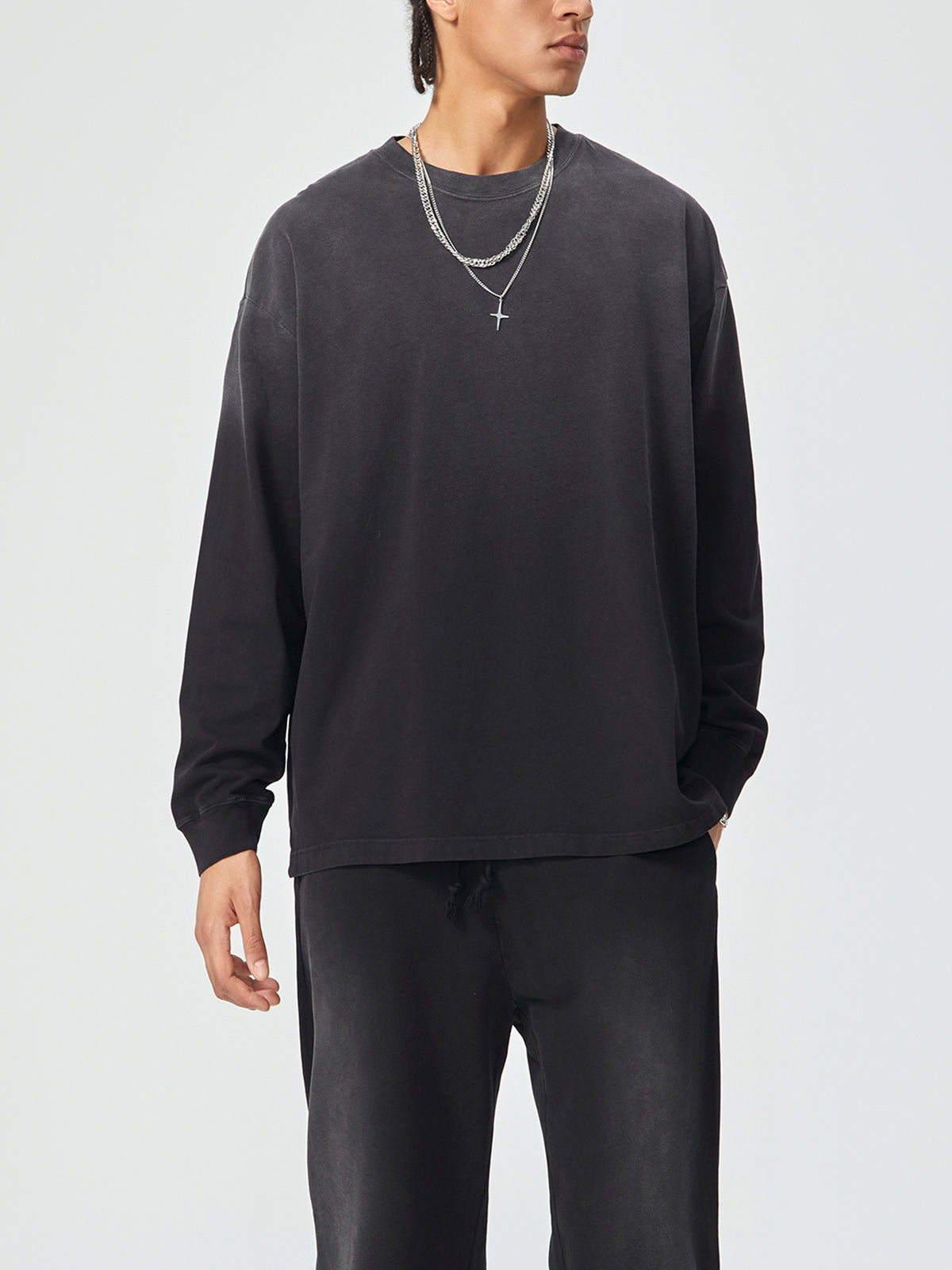 Gradient Washed Long Sleeve T-Shirt gallery view