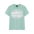 Unisex Regular Fit Crewneck T-Shirt – Mint Green front 3D mockup