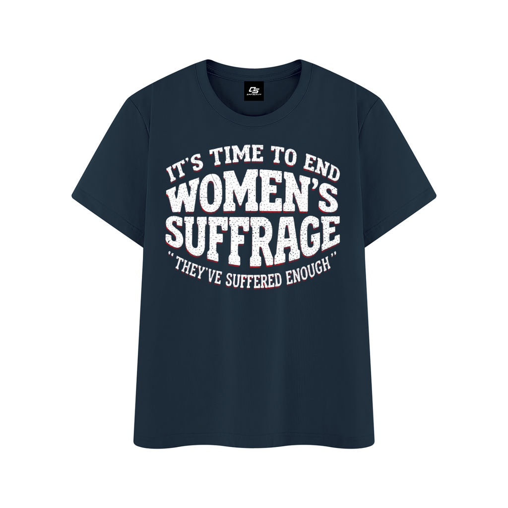 Unisex Regular Fit Crewneck T-Shirt – Navy Blue front 3D mockup