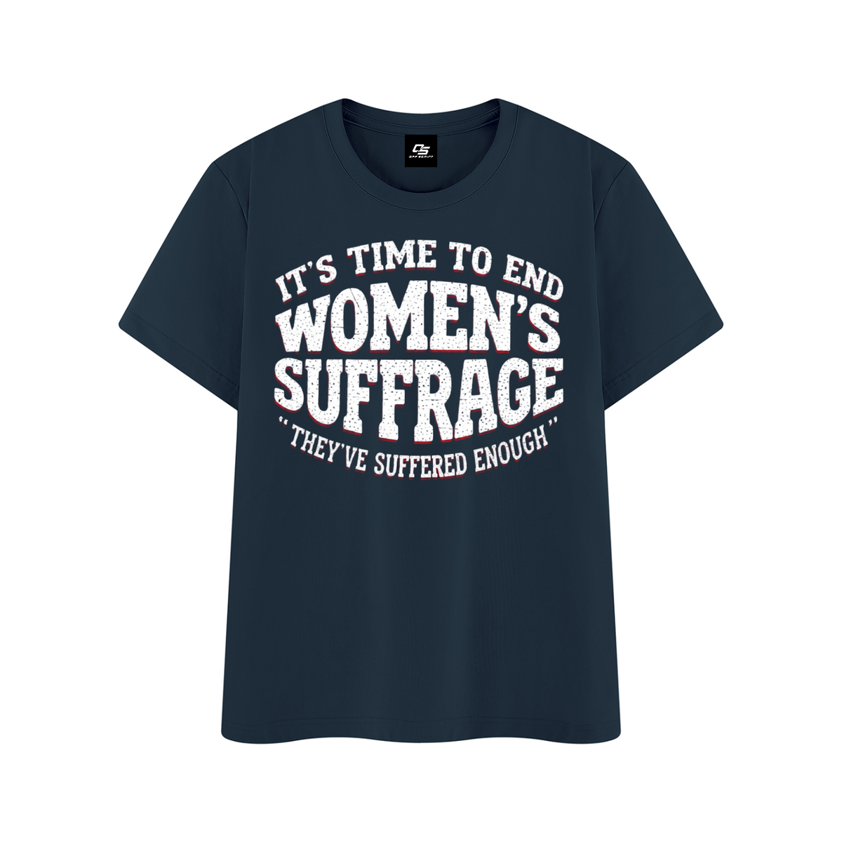 Unisex Regular Fit Crewneck T-Shirt – Navy Blue front 3D mockup