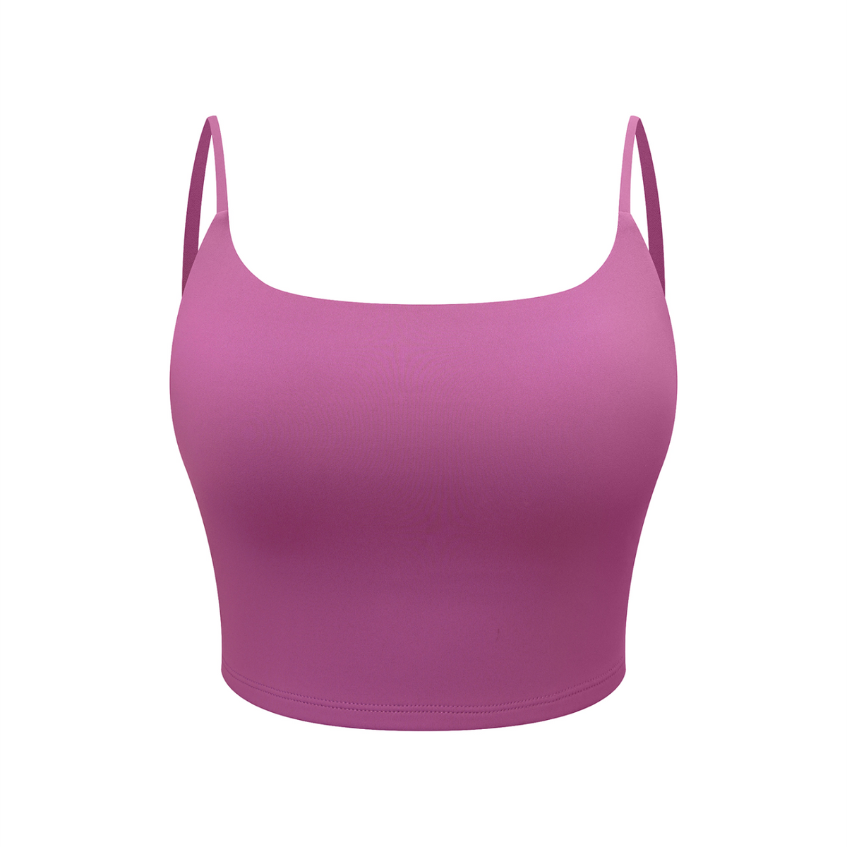 Off Script Women's Solid Color Sports Bra - Purple front 3D mockup