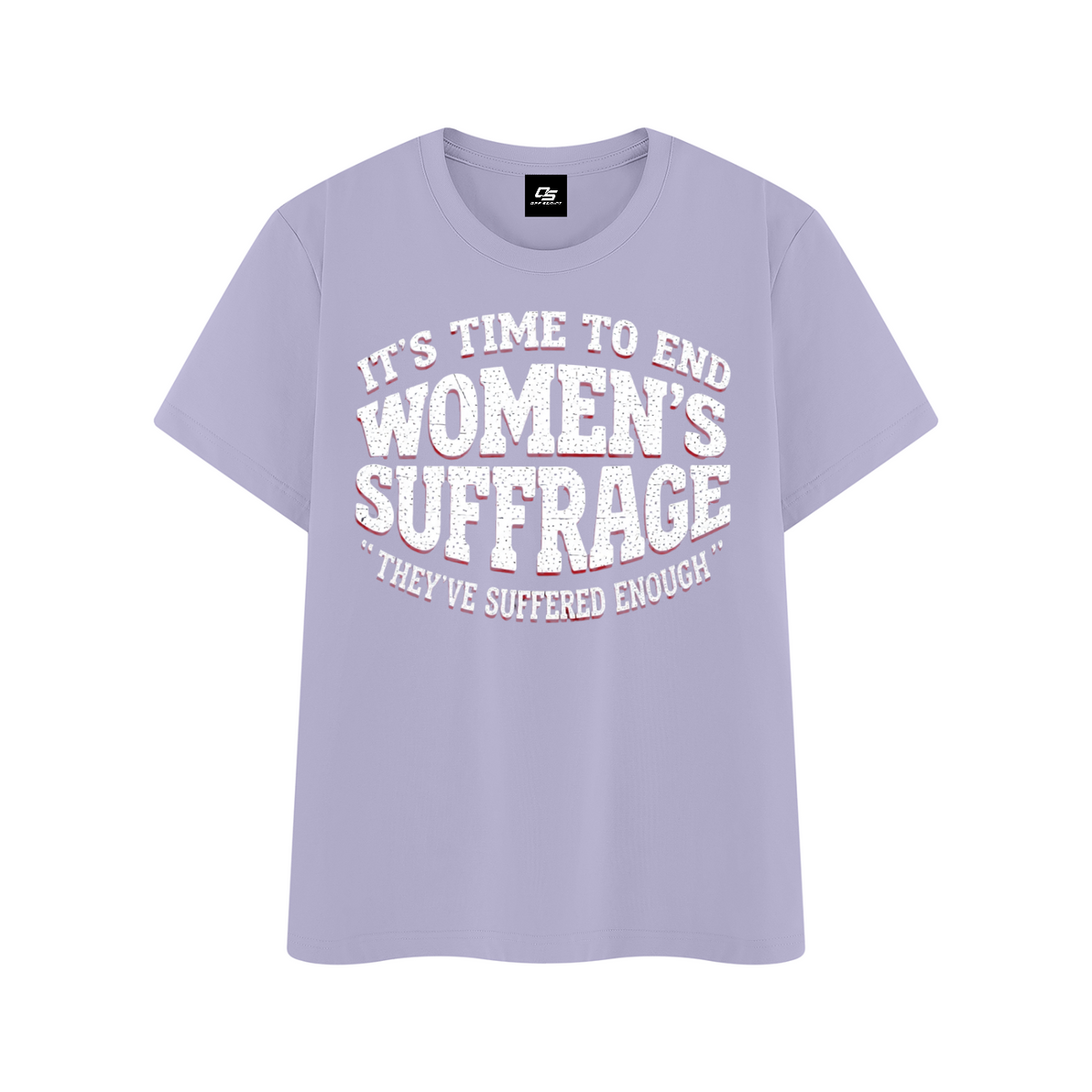 Unisex Regular Fit Crewneck T-Shirt – Purple front 3D mockup