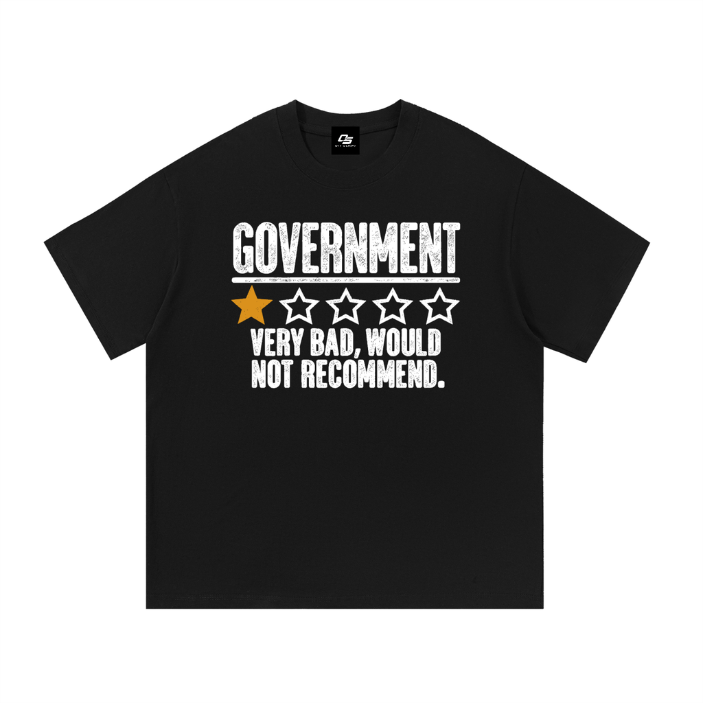 Government Very Bad Would Not Recommend Unisex Graphic T-Shirt – Black front product view