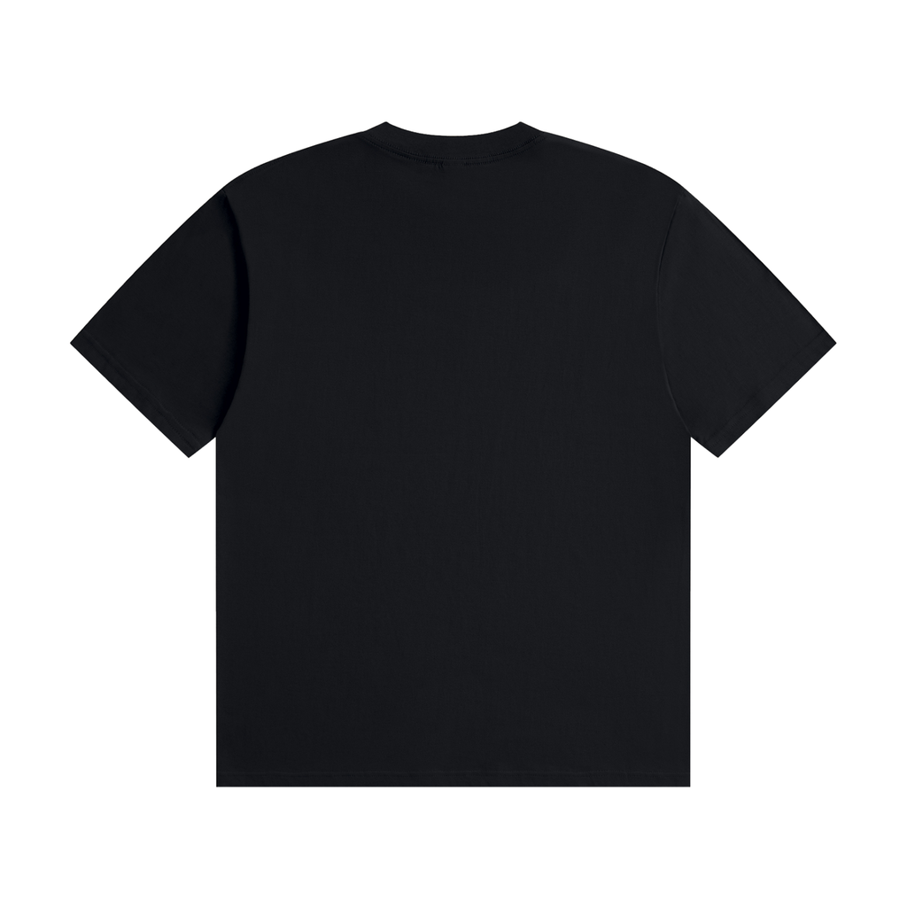 Honey Calm Down Unisex Graphic Cotton T-Shirt - Black back view