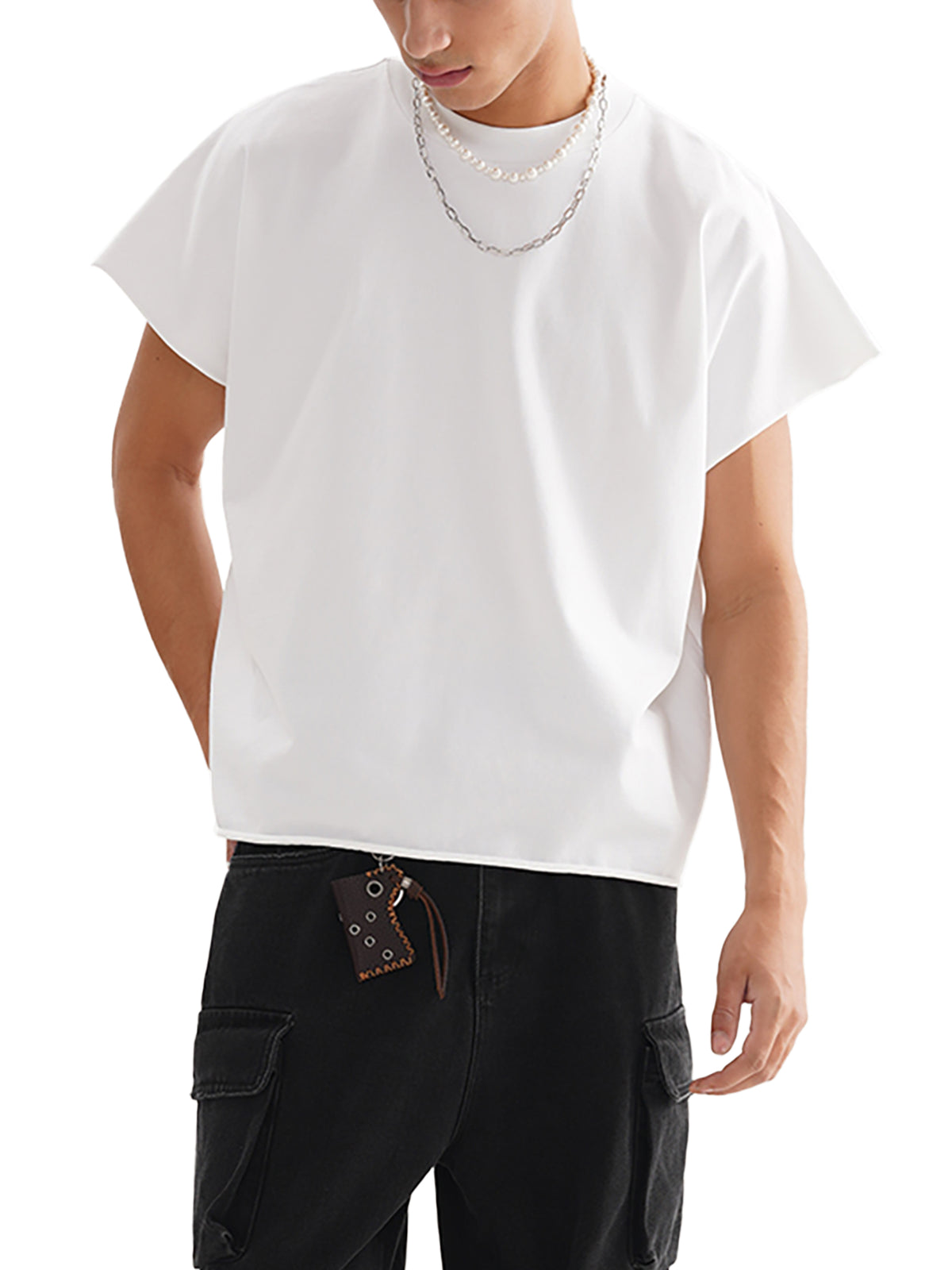Raw Edge Boxy Non-Shrink T-Shirt gallery image 7