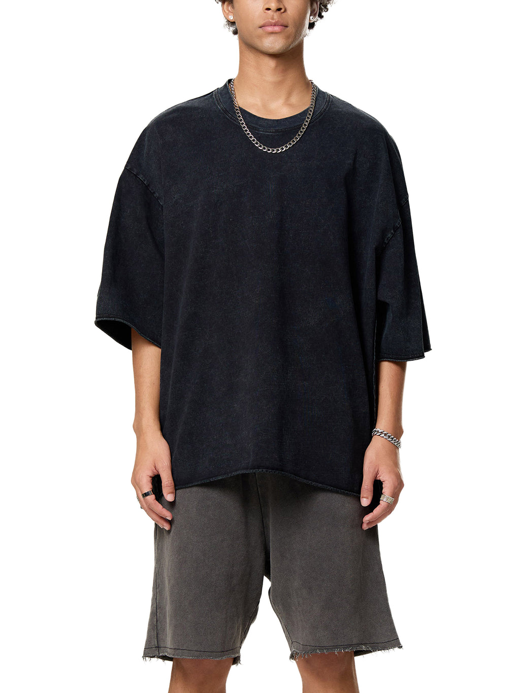 Raw Edge Snow Washed Boxy T-Shirt gallery image 3