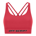 Strappy Criss-Cross Sports Bra - Red front mockup