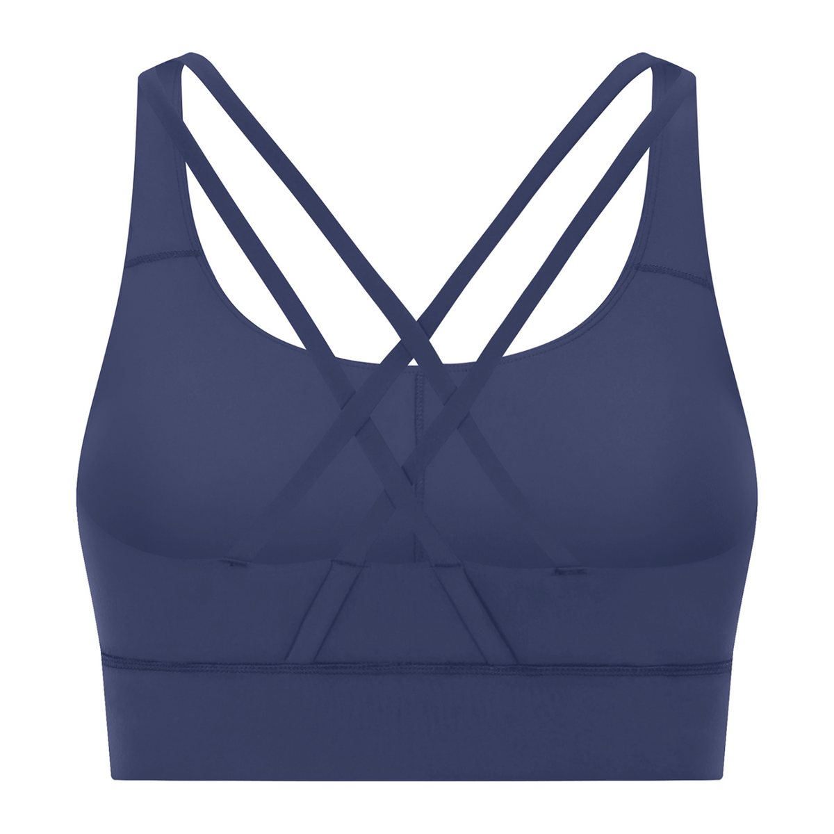 Strappy Criss-Cross Sports Bra - Royal Blue back mockup