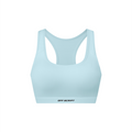 Off Script Women's Cropped Sports Bra - Sky Blue front mockup
