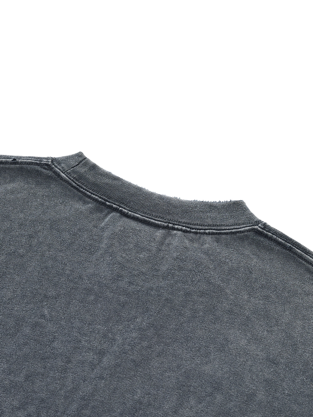 Snow Wash Raw-Hem Boxy T-shirt source image 16