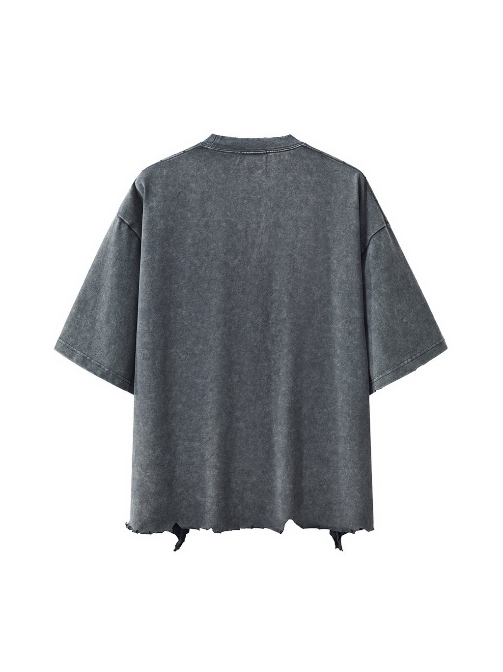 Snow Wash Raw-Hem Boxy T-shirt source image 2